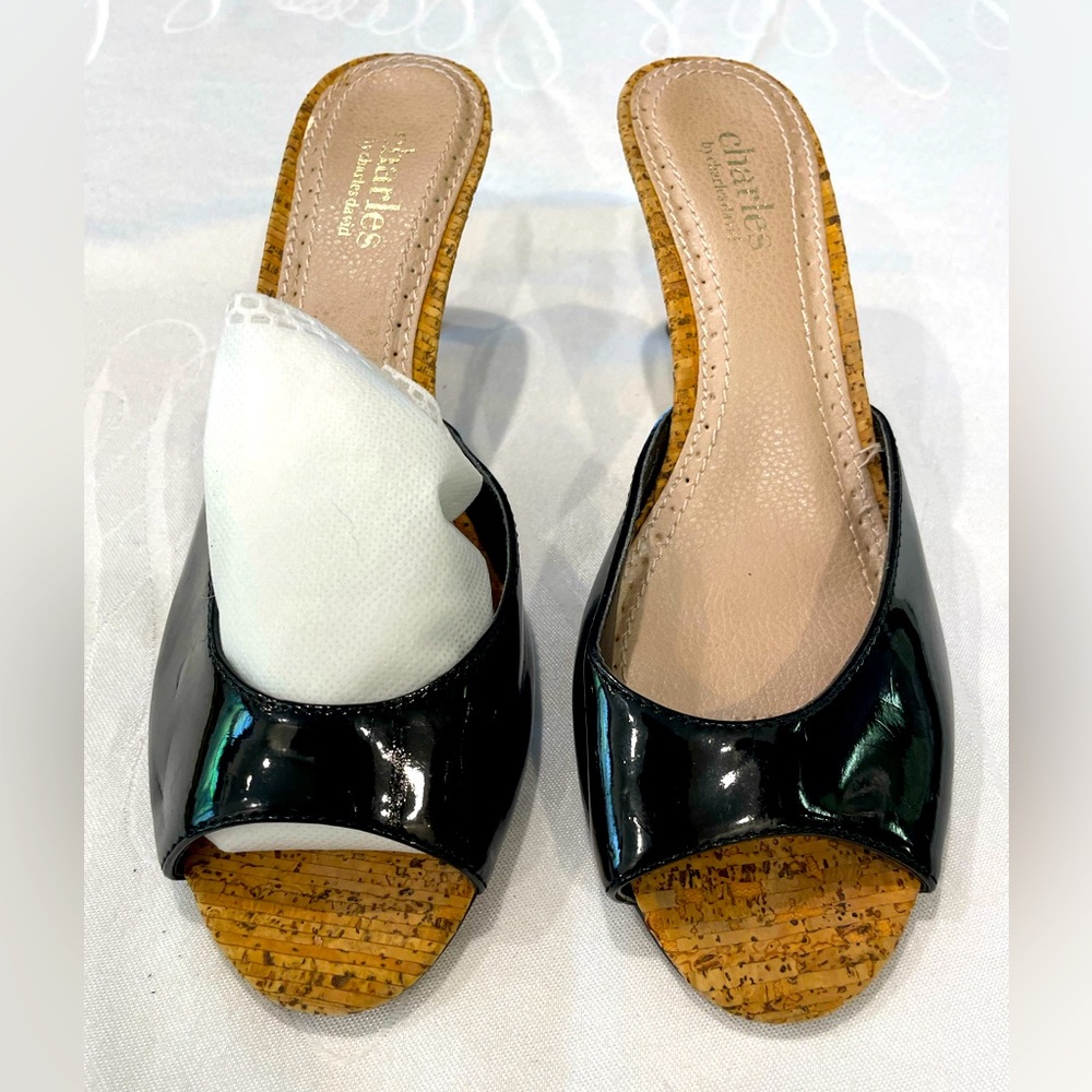 Charles David Black Wedge Heel